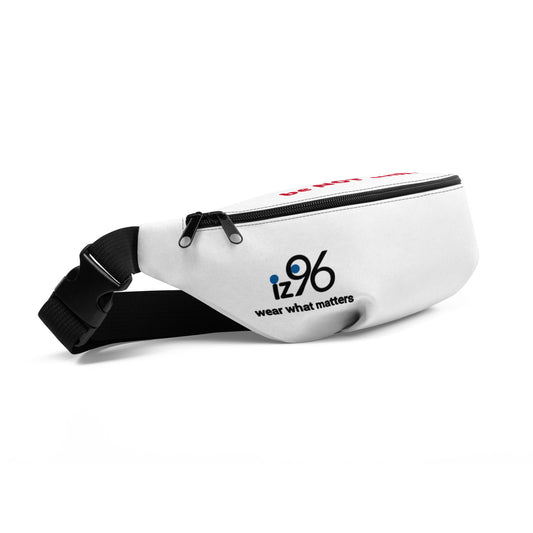 fanny pack with logo brand on a white background
