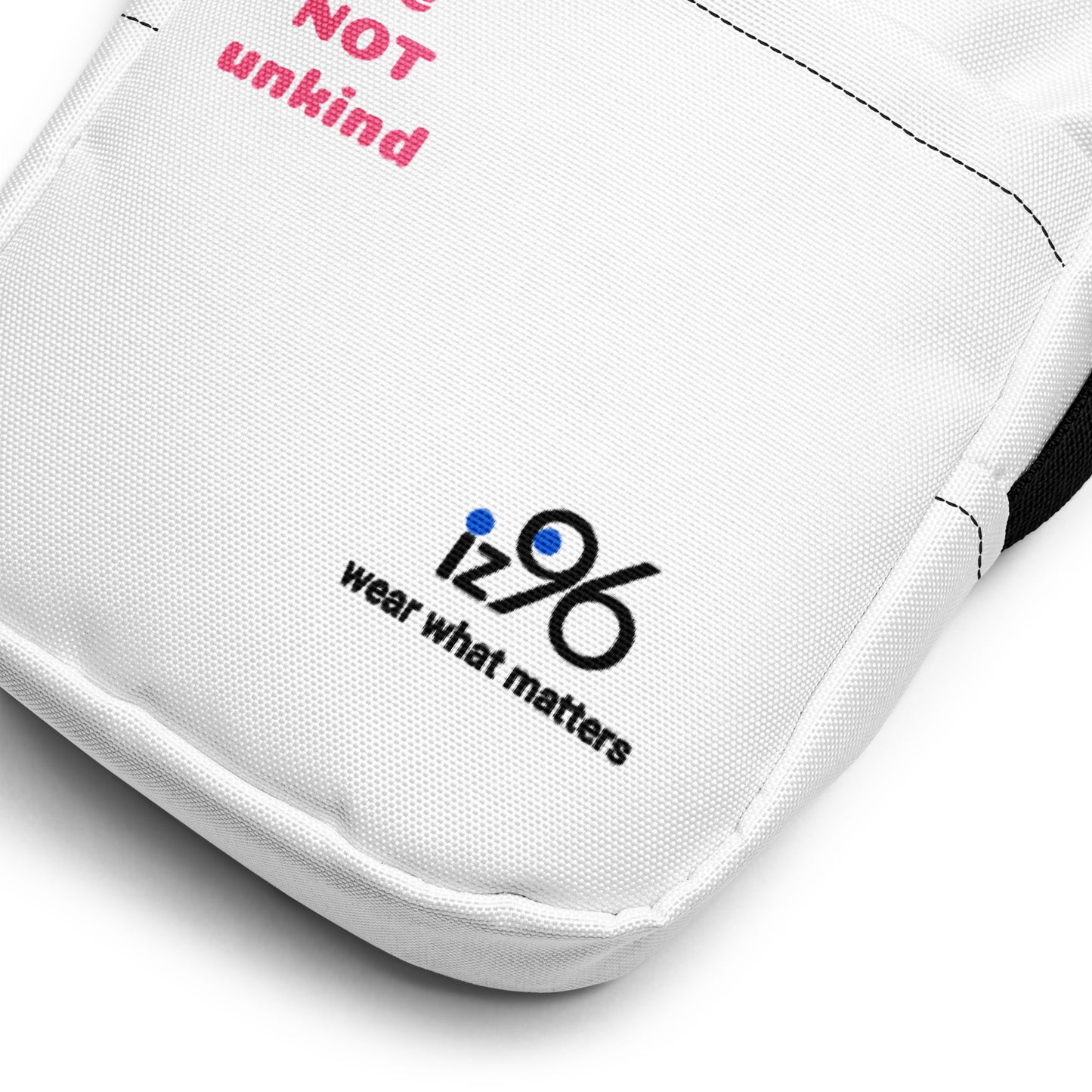 waist bag with a logo against a white background