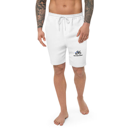 Person wearing white shorts with 'wear what matters' text on a white background