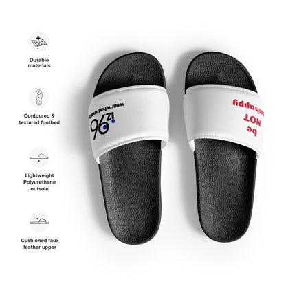 Black and white slides with text on a white background