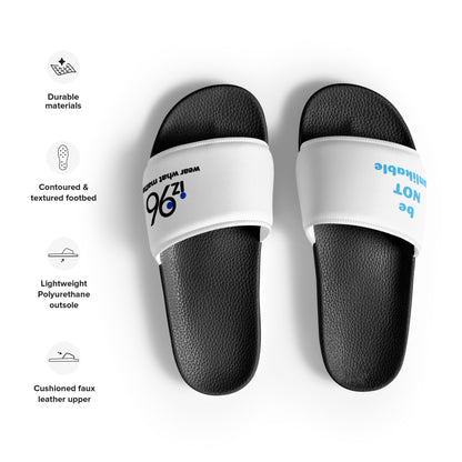 Black and white slides with text on a white background