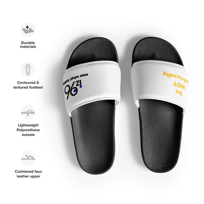 Black and white slides with text on a white background