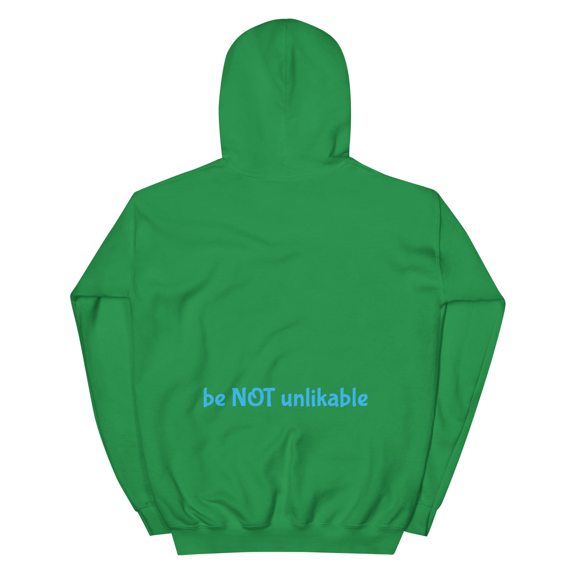 Irish green hoodie on a white background