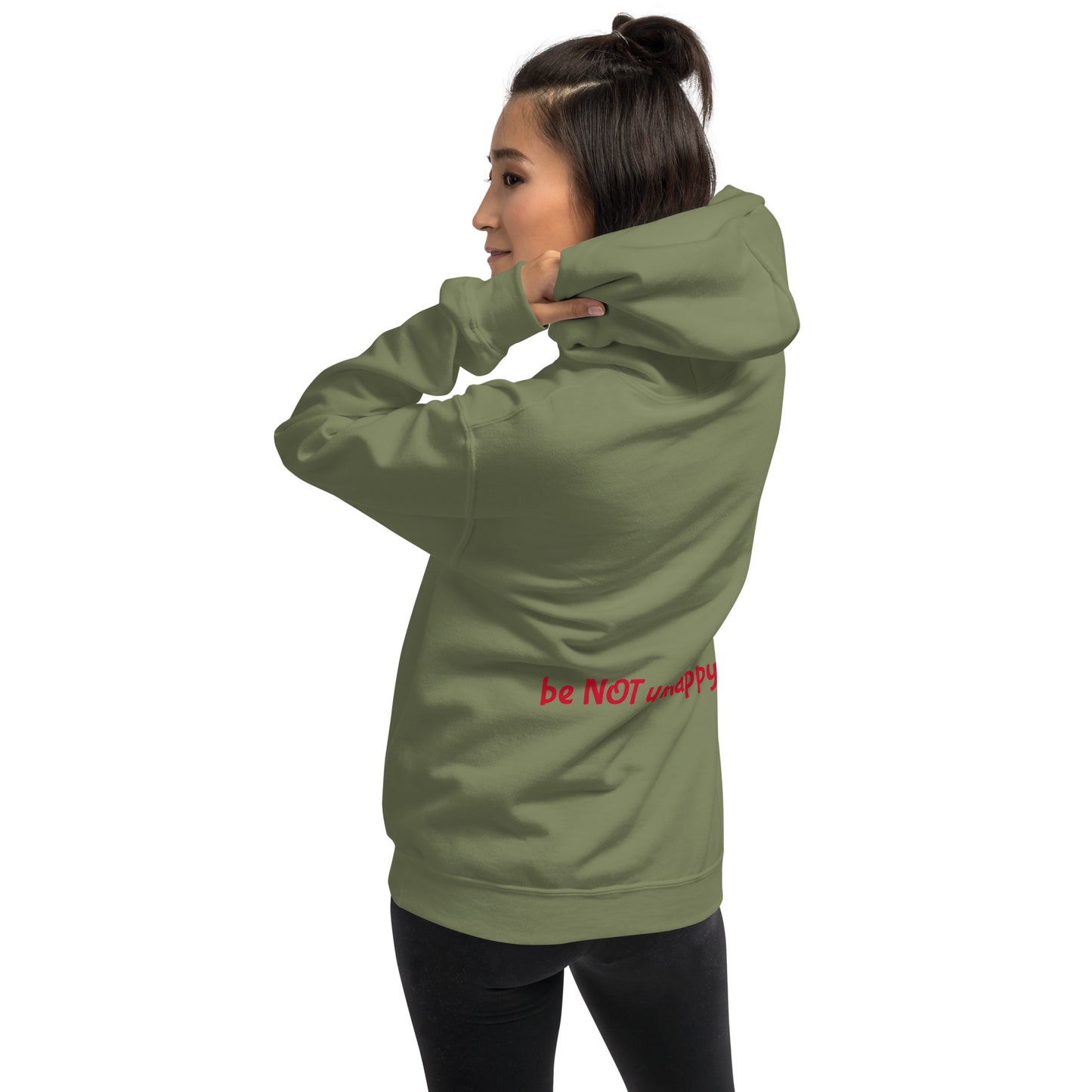 Person wearing a green jacket on a white background