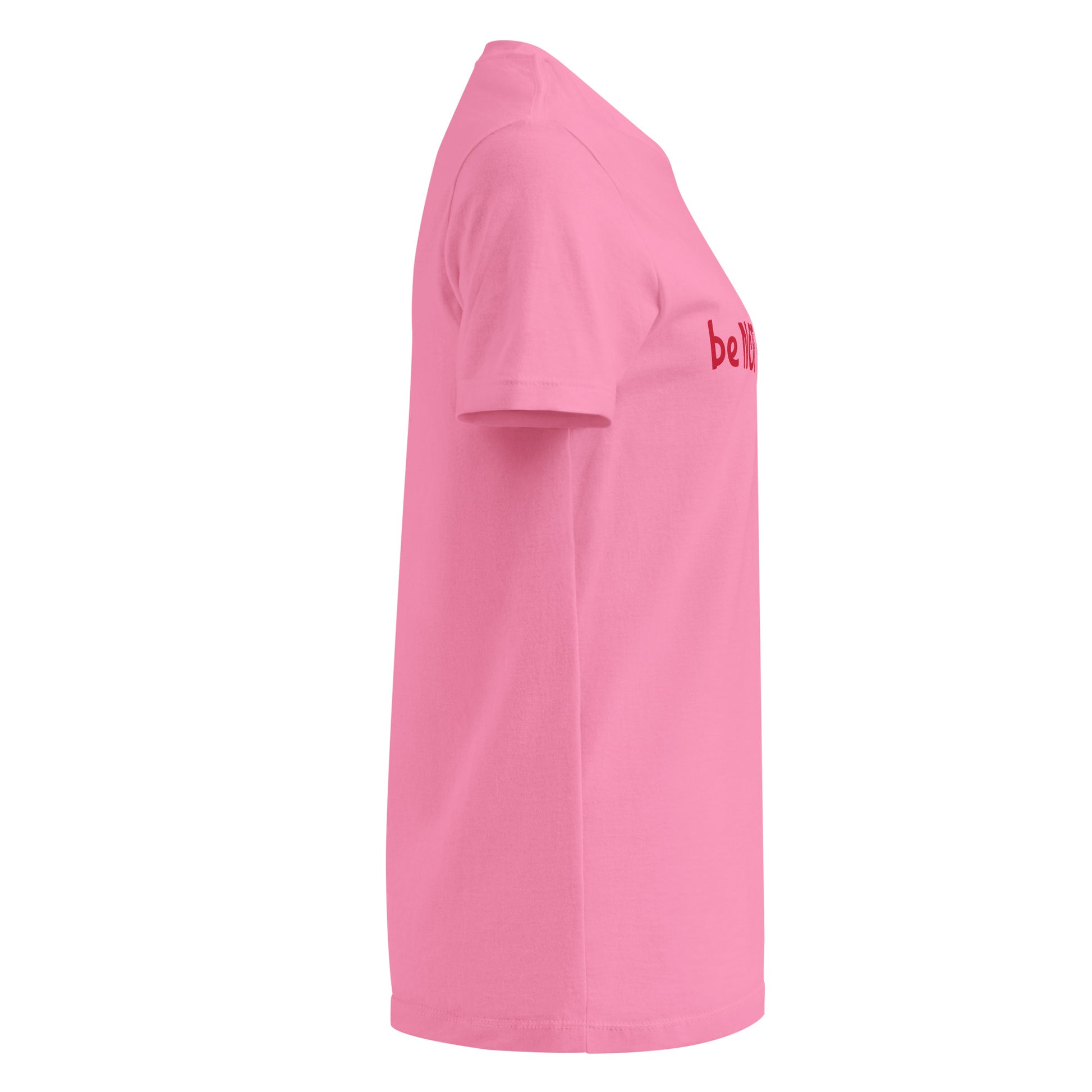 Pink t-shirt on a white background