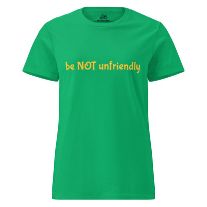 Green t-shirt with motivational quote on a white background