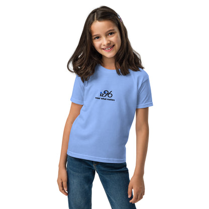 tshirt with a logo on a white background