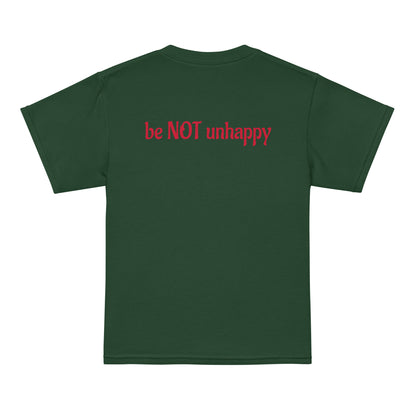 tshirt with text on a white background